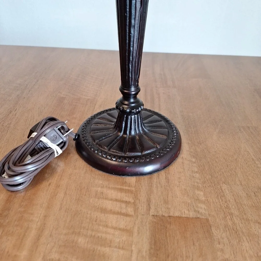 Vintage Art Deco Cast Iron Parrot W/ Lantern Lamp Working 18